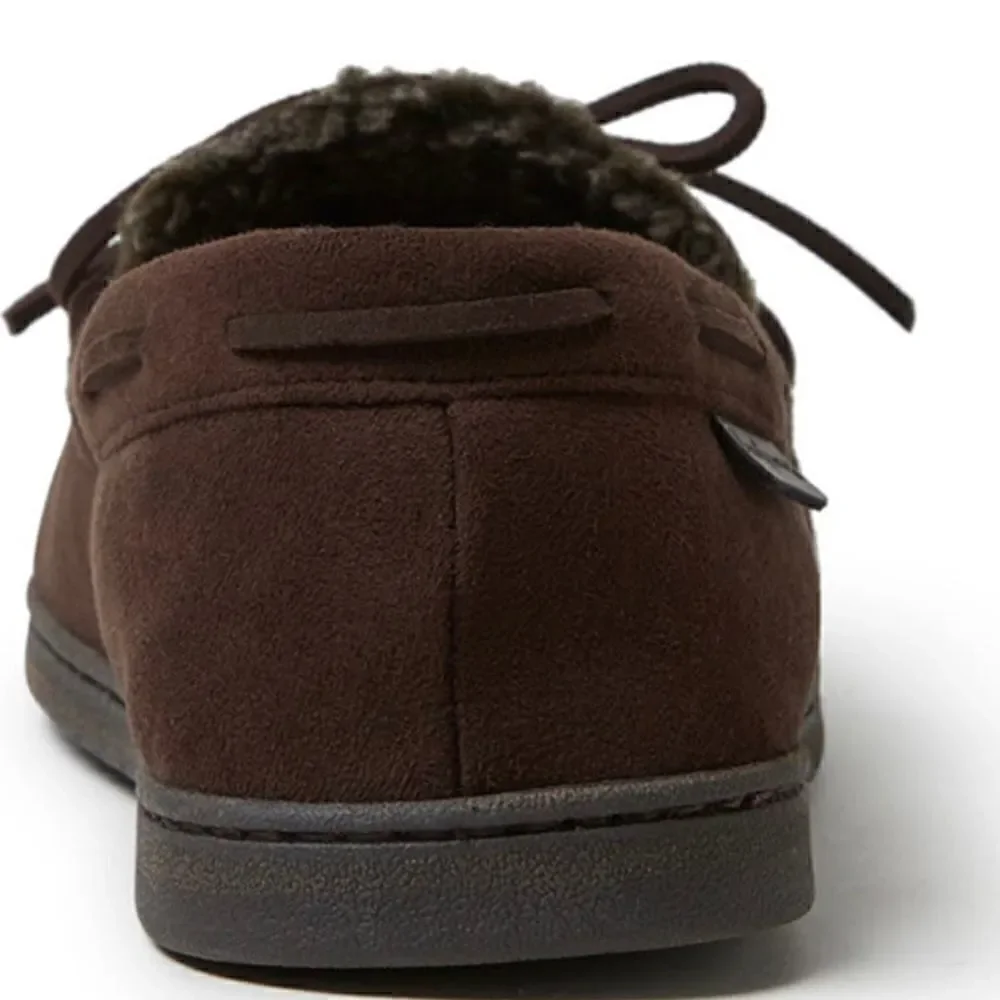 Dearfoams Microsuede Berber Lined Moccasin